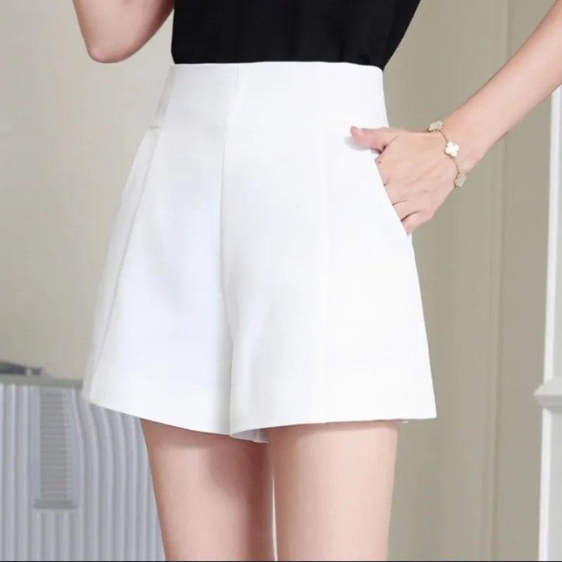 Women Shorts Spring Summer Casual High Waist A-line Shorts