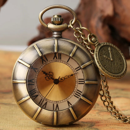 Antique Bronze Double Display Pocket Watch