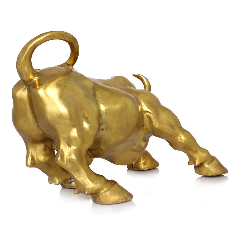 Copper Brass Bull Sculpture