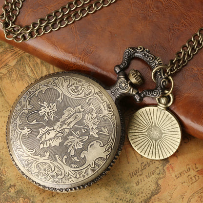 Antique Bronze Double Display Pocket Watch