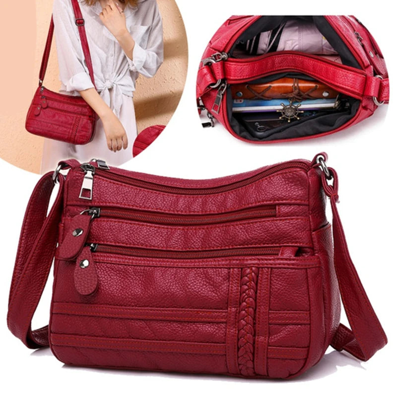 Fashion Women Bag PU Soft Leather Shoulder Bag