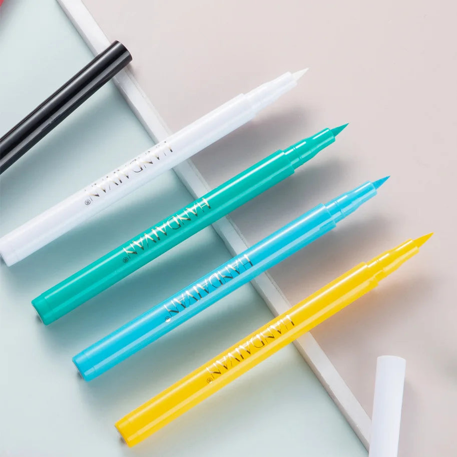 Waterproof Rainbow Matte Colorful Liquid Eye Liner Pencil White Pink Color Eyeliner Pen