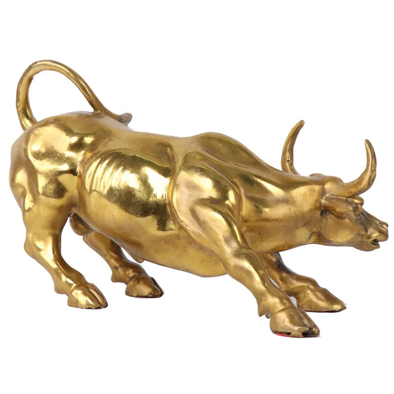 Copper Brass Bull Sculpture