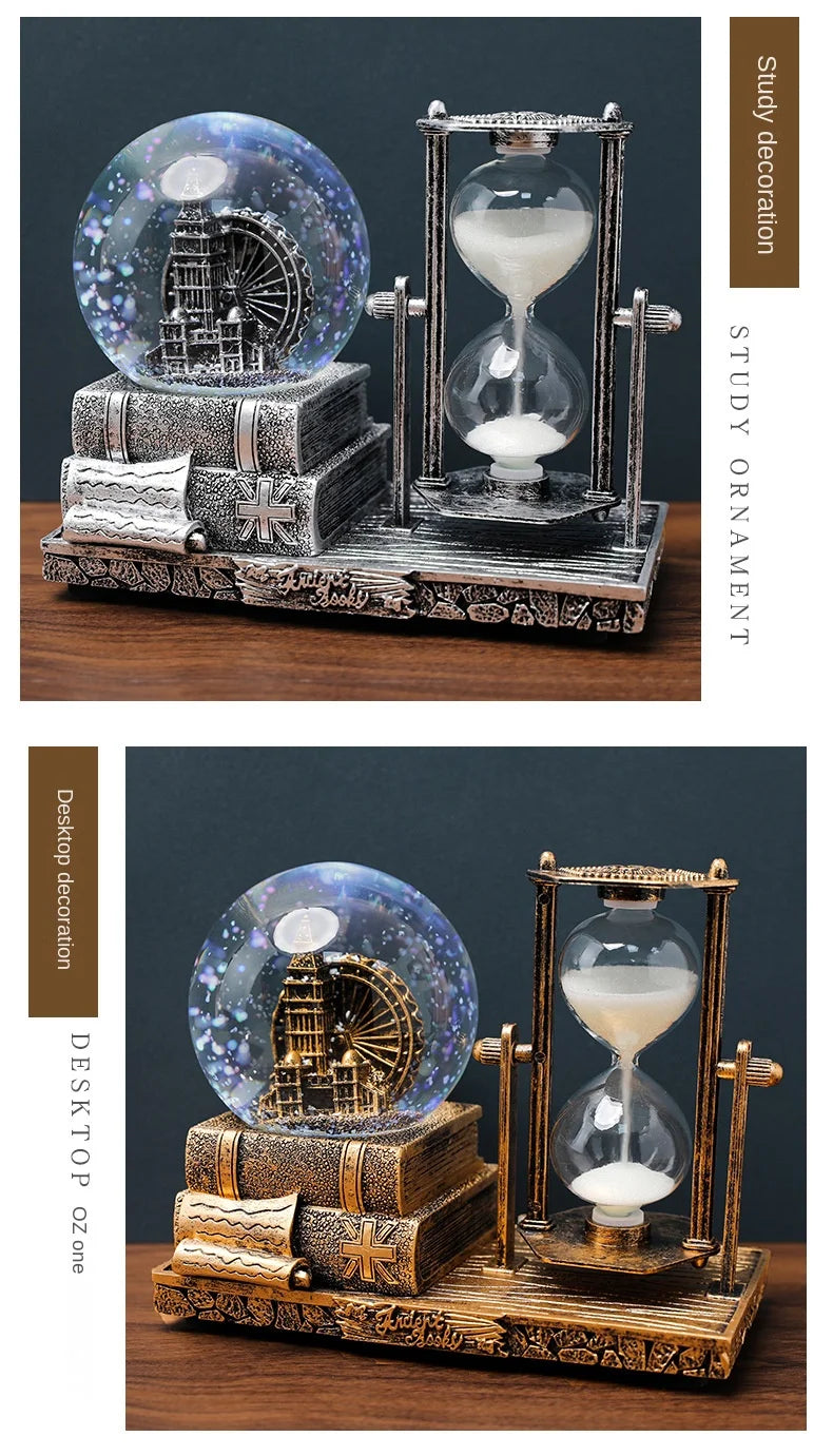 Time Crystal Ball Hourglass Antique