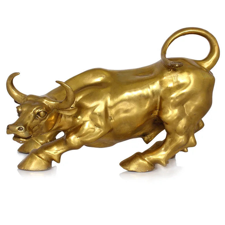 Copper Brass Bull Sculpture