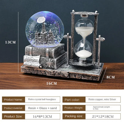 Time Crystal Ball Hourglass Antique