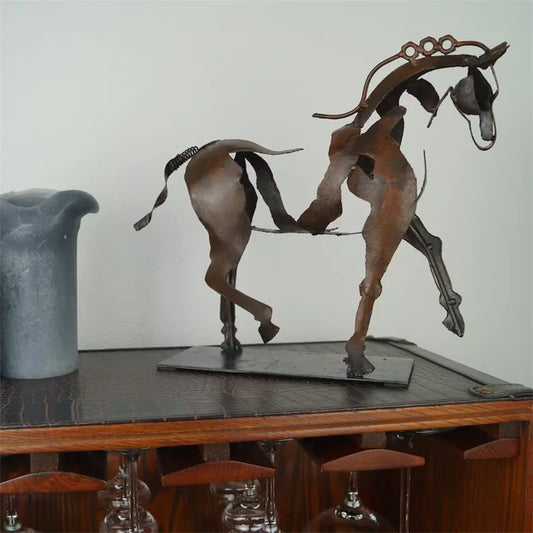 Metal Horse Sculpture