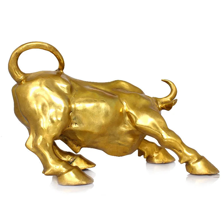 Copper Brass Bull Sculpture