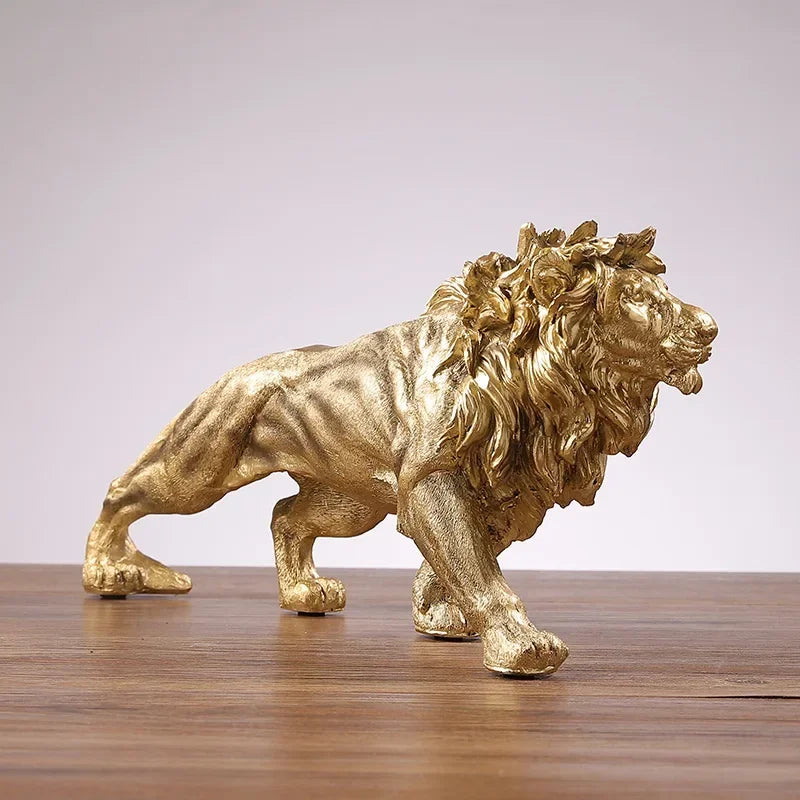 Golden Lion King Resin