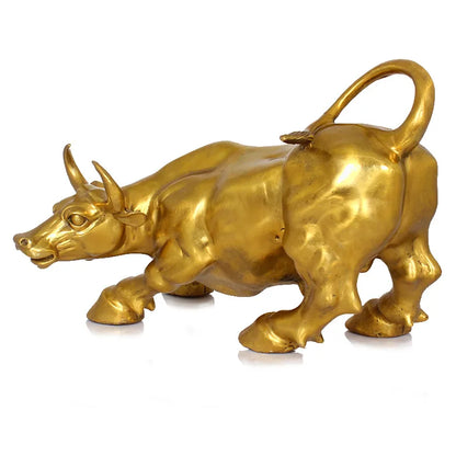 Copper Brass Bull Sculpture