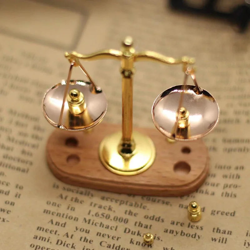 Mini Vintage Balance Scales Ornament