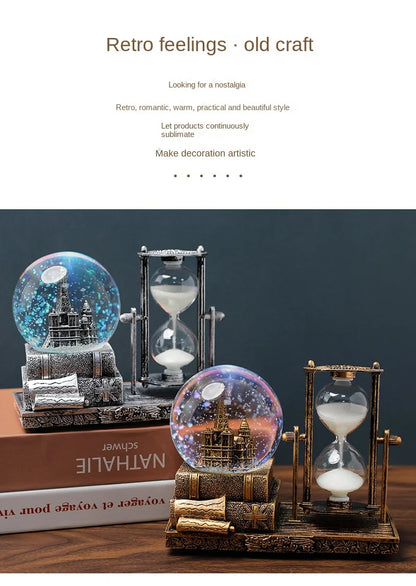 Time Crystal Ball Hourglass Antique