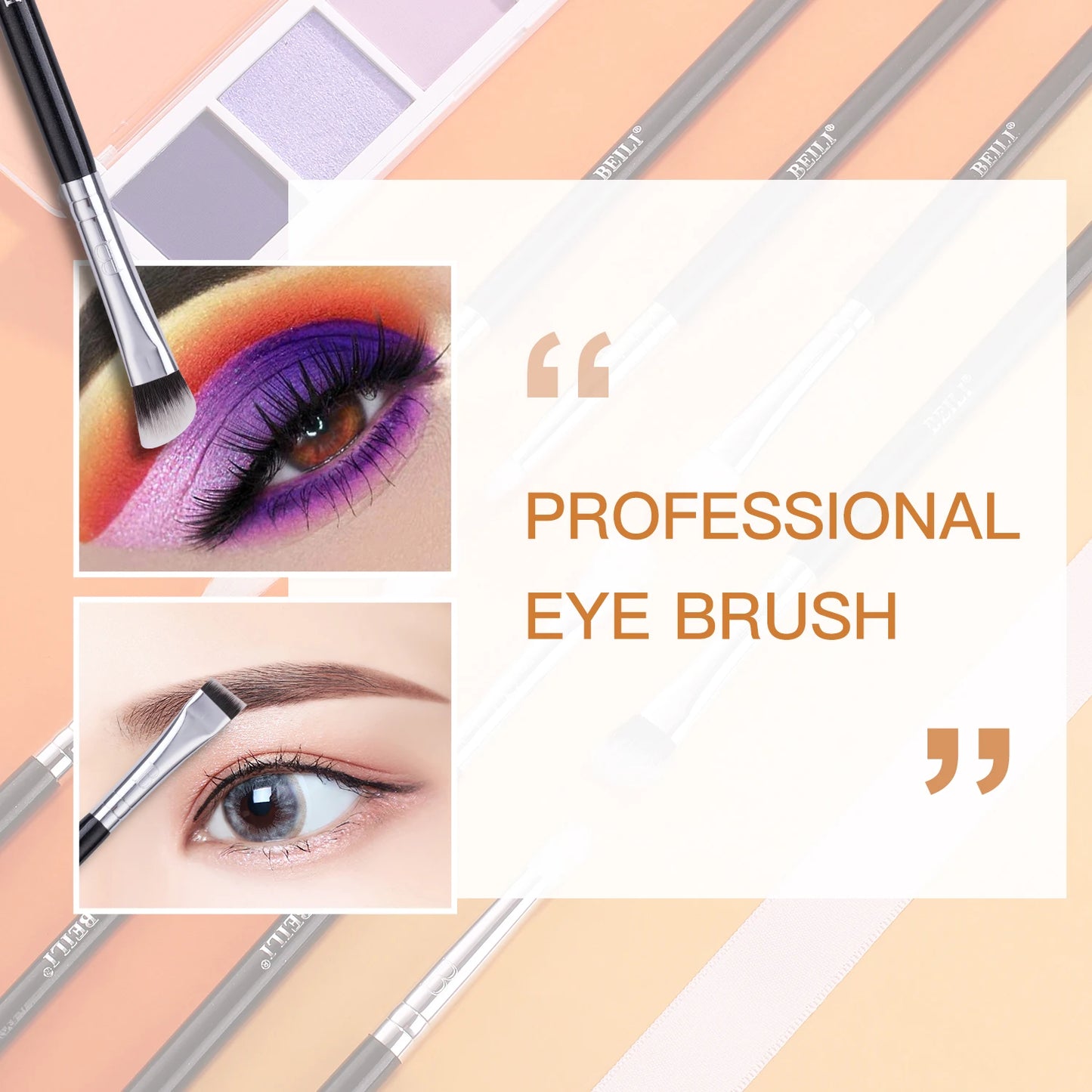 BEILI Professional 6/8pcs Classic Natural Eye Makeup Brushes