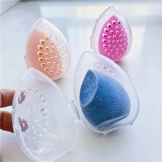 1-4pc/lot Makeup Powder Puff Empty Egg-shaped Frame Transparent Puff