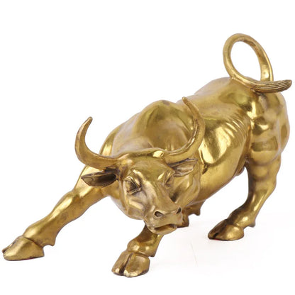 Copper Brass Bull Sculpture