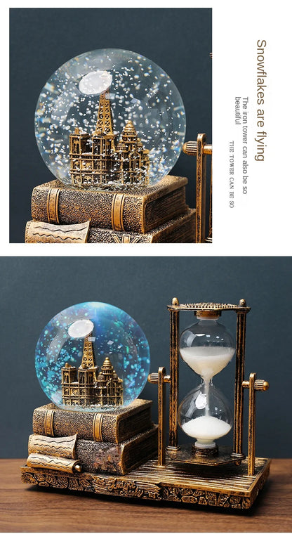 Time Crystal Ball Hourglass Antique