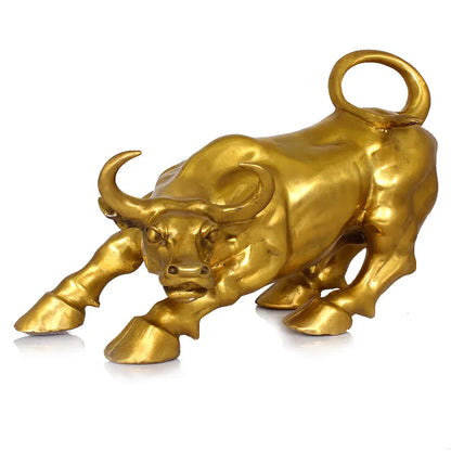 Copper Brass Bull Sculpture