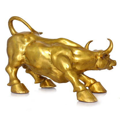 Copper Brass Bull Sculpture