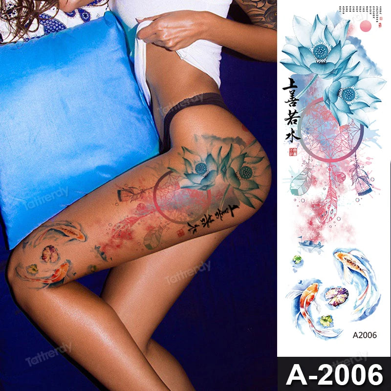 Waterproof Temporary Tattoo Sticker Large Full Arm Animal Totem
